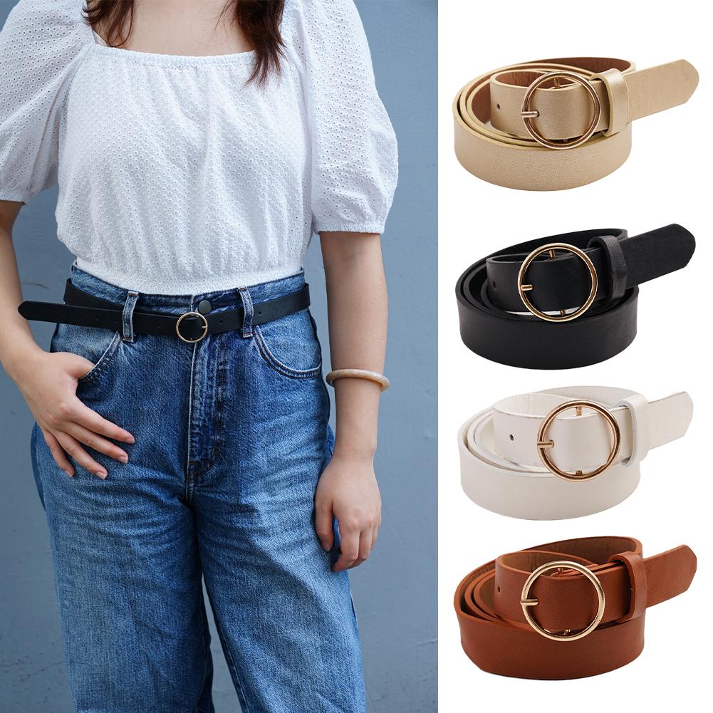 Leatherwork Rings - Trendy Women PU Leather Belt with