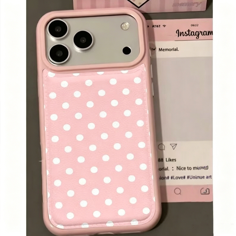 Leatherwork Drawing - Ins Korean Trendy Cute Pink Polka