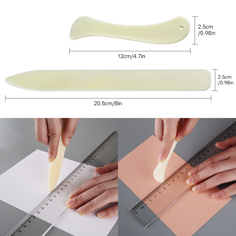 Bone Folder Tool - 2pcs Bone Folder Creaser Tool Scoring