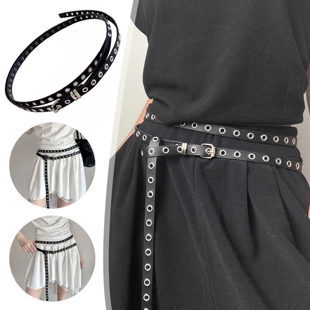 Leatherwork Rings - Fashion Double Circle Belt For Women