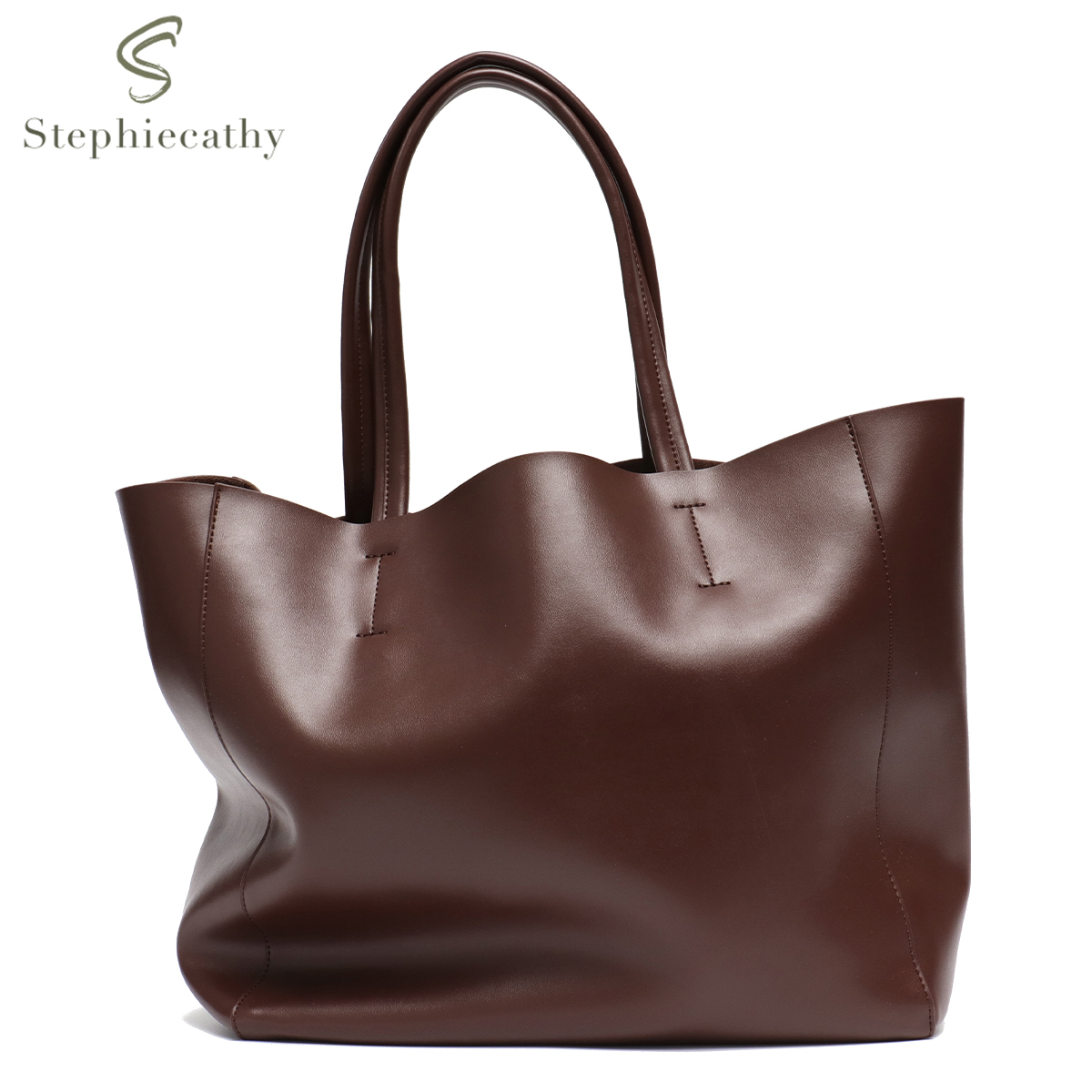 Leather Workshop - Large Capacity Tote Handbag for Women