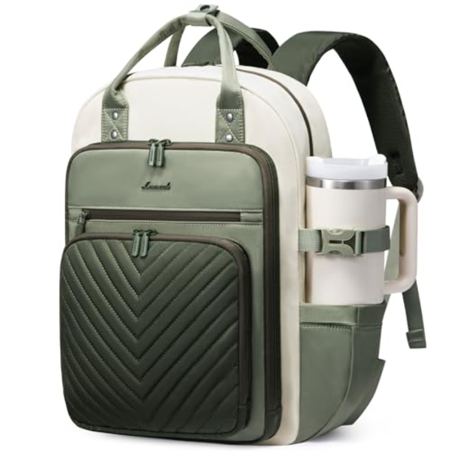 For Leather Work - Laptop Backpack for Women, Water Resistant