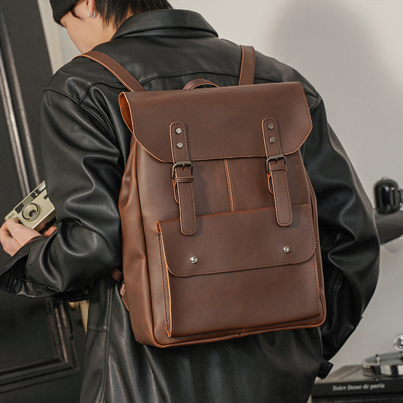 GOYN Vintage Men's Leather Bac - Leather Work Rucksack ulasan dan harga