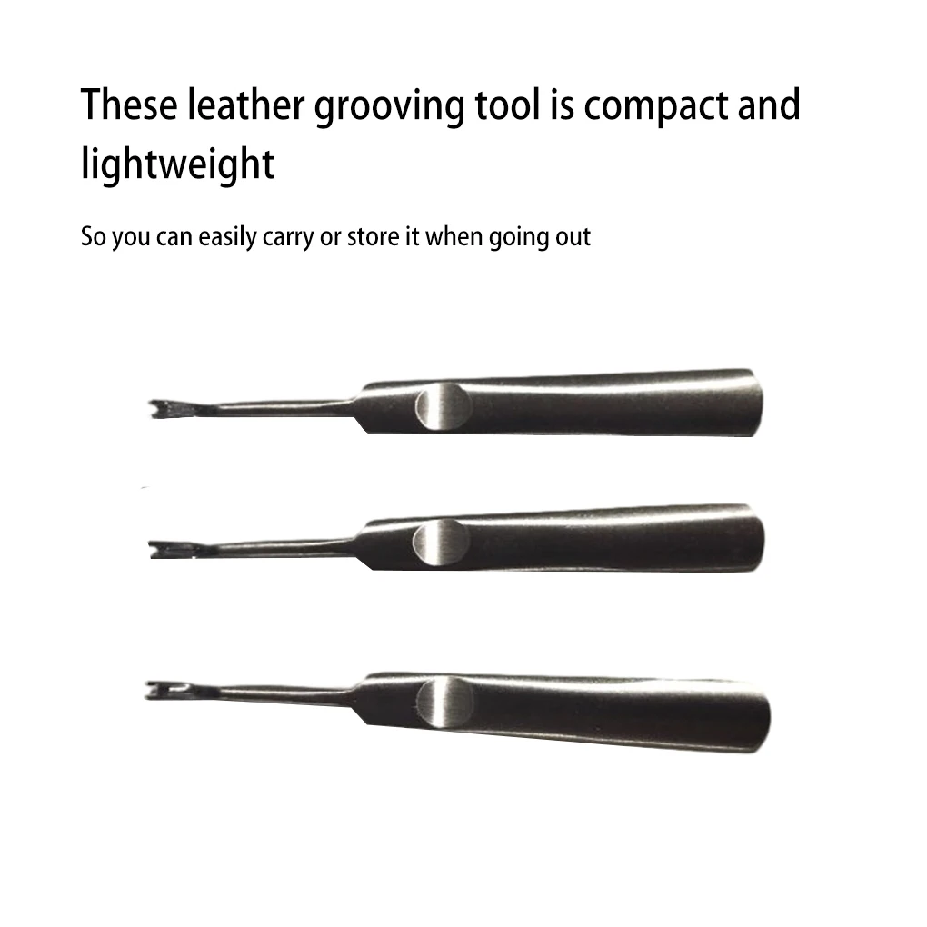 3Pcs Leather Groover Kit U V S - Leatherwork Edge Beveler ulasan dan harga