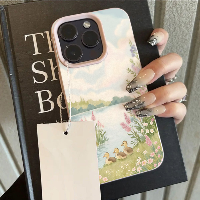 Cute Duck Pattern Phone Case F - Leatherwork Drawing ulasan dan harga