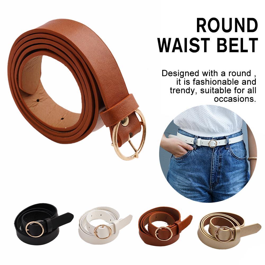 Trendy Women PU Leather Belt w - Leatherwork Rings ulasan dan harga