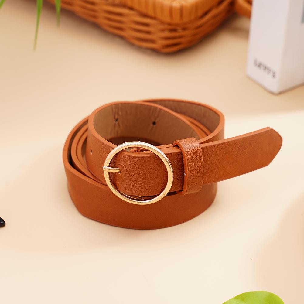 Trendy Women PU Leather Belt w - Leatherwork Rings ulasan dan harga