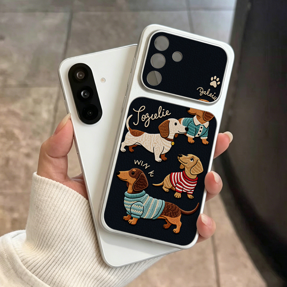 Cartoon Dachshund Phone Case F - Leatherwork Drawing ulasan dan harga