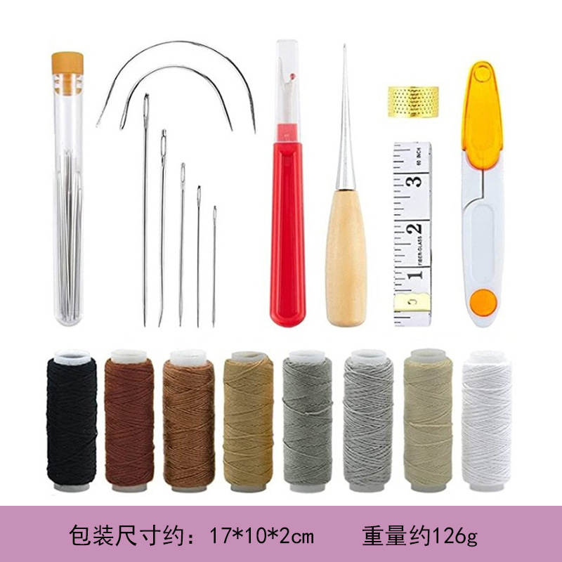 Leather Working Kit with Leath - Leatherwork Hand Sewing Needles ulasan dan harga