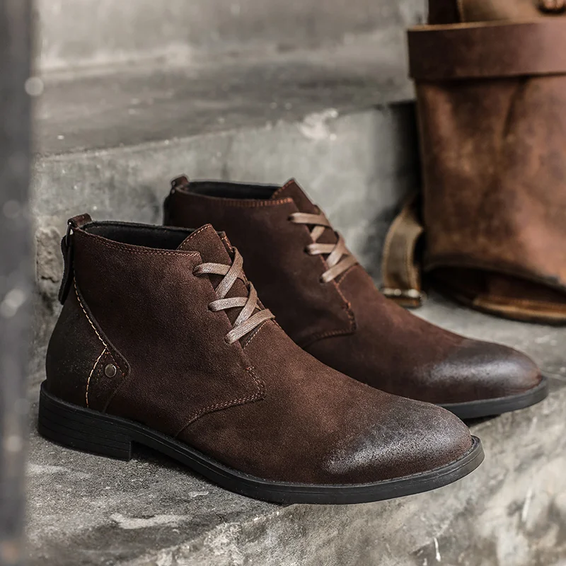 New Cow Suede Ankle Boots Hand - Leatherwork Tools ulasan dan harga