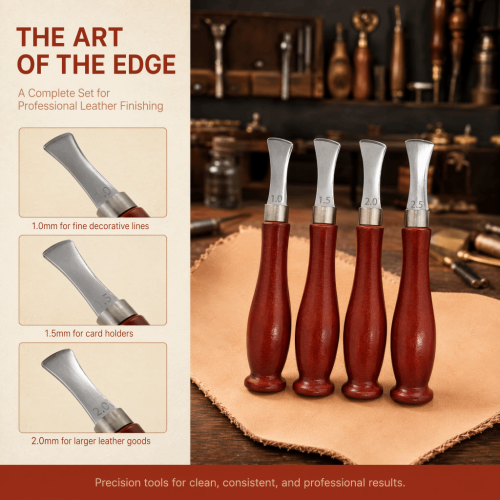 4pcs Precision Beveler Leather - Leatherwork Edge Beveler ulasan dan harga