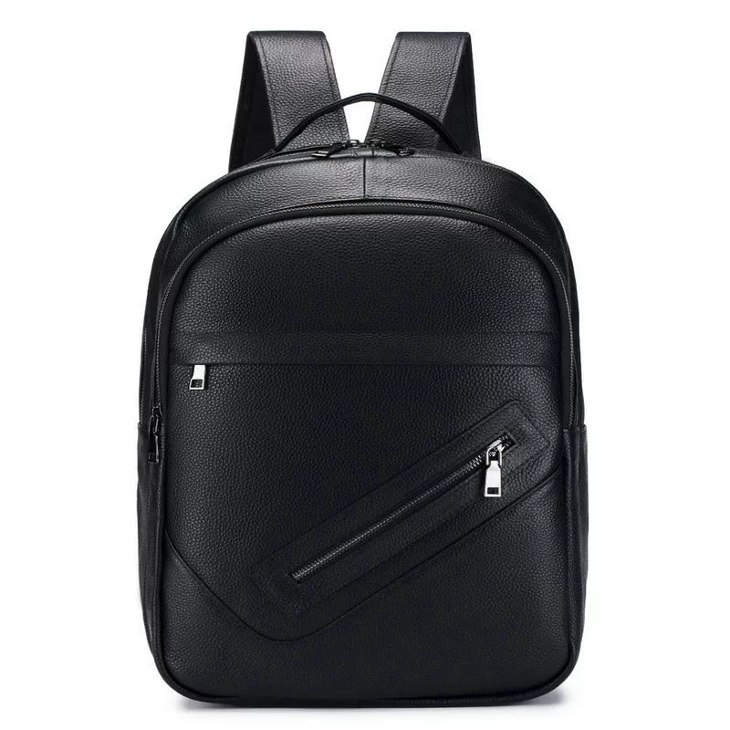 Black Genuine Leather Laptop B - Leather Work Rucksack ulasan dan harga