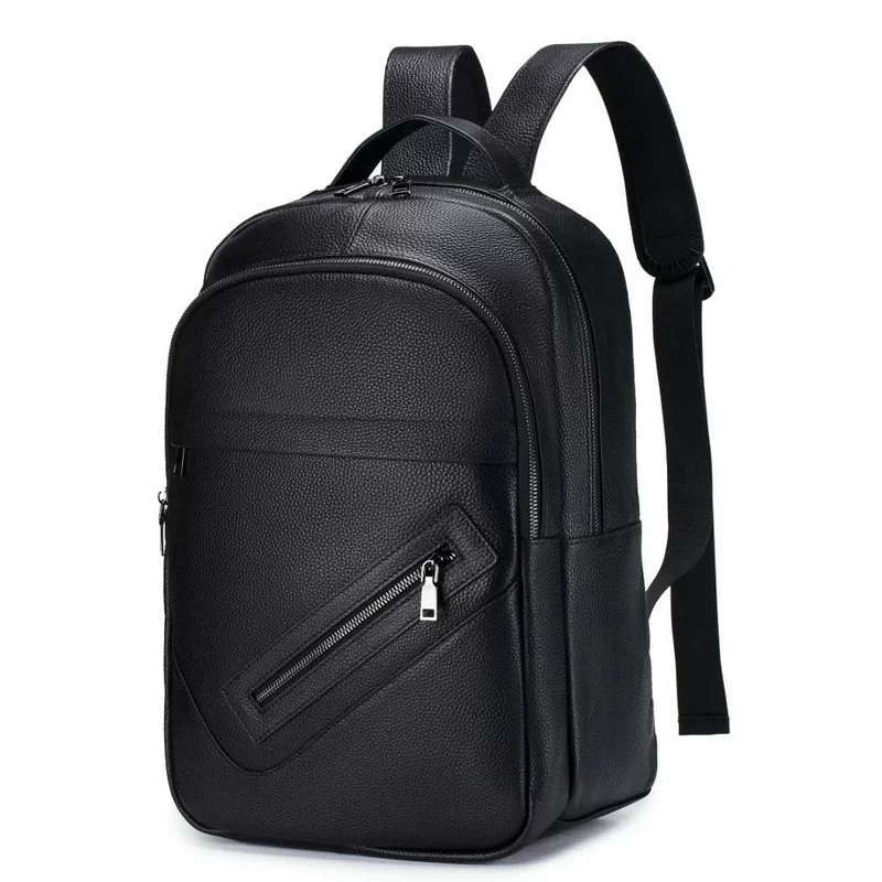 Black Genuine Leather Laptop B - Leather Work Rucksack ulasan dan harga