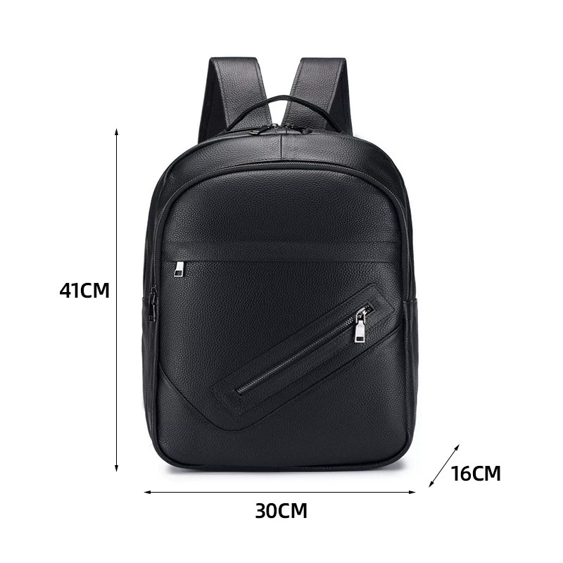 Black Genuine Leather Laptop B - Leather Work Rucksack ulasan dan harga