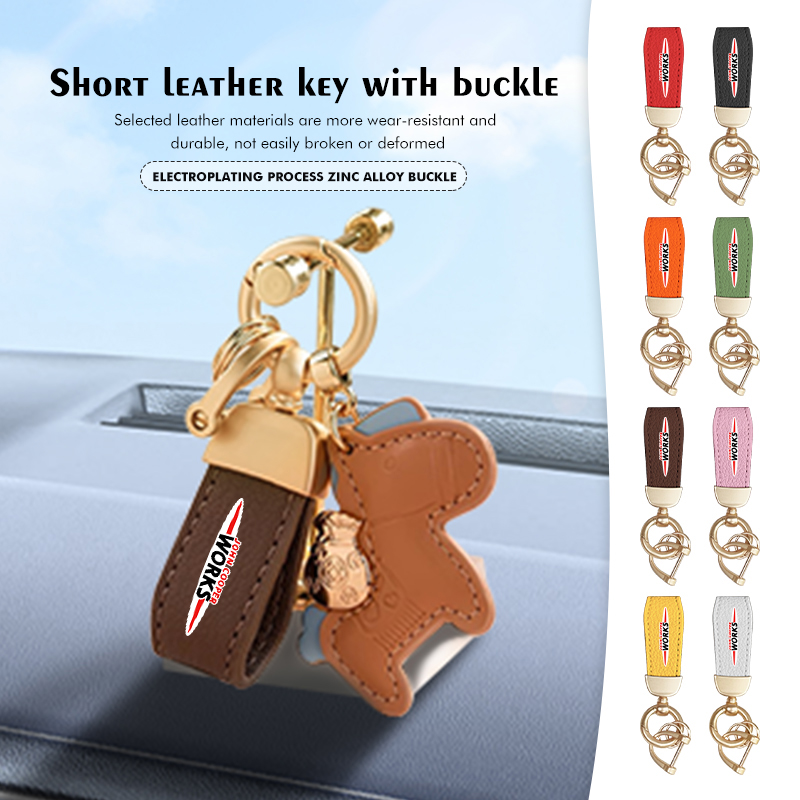 For MINI Leather Car Keyring L - Leatherwork Rings ulasan dan harga