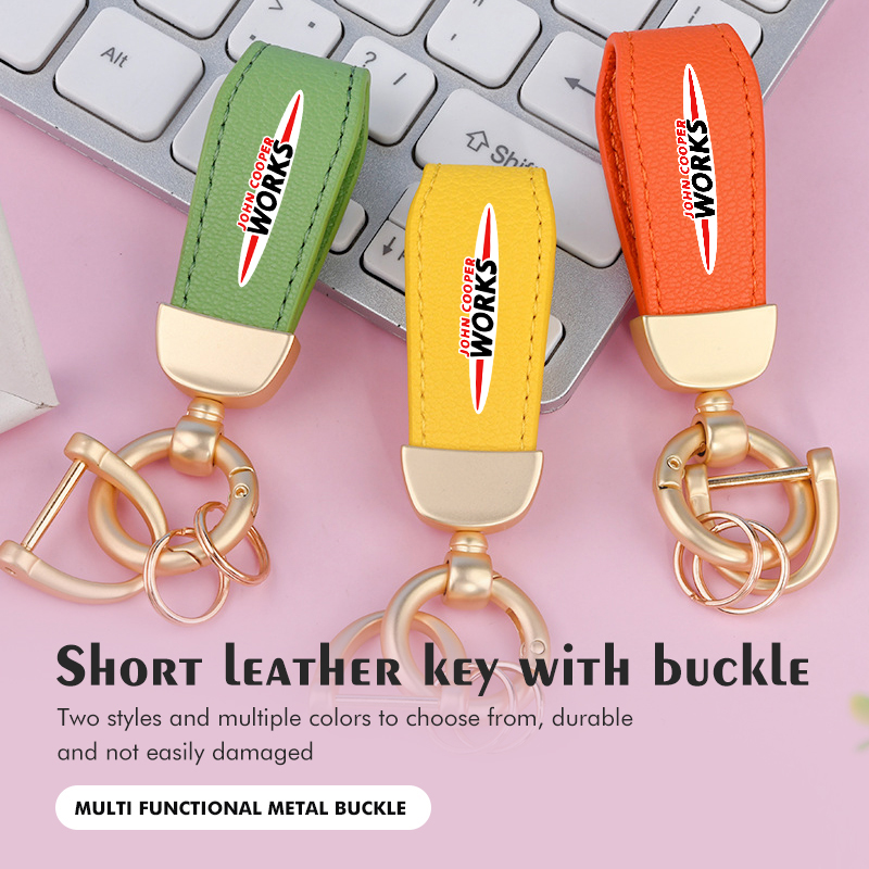 For MINI Leather Car Keyring L - Leatherwork Rings ulasan dan harga