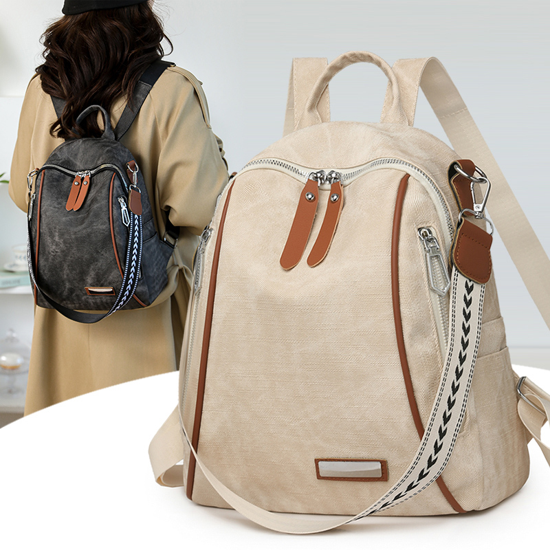 Women Large Capacity Backpack  - Leather Work Rucksack ulasan dan harga