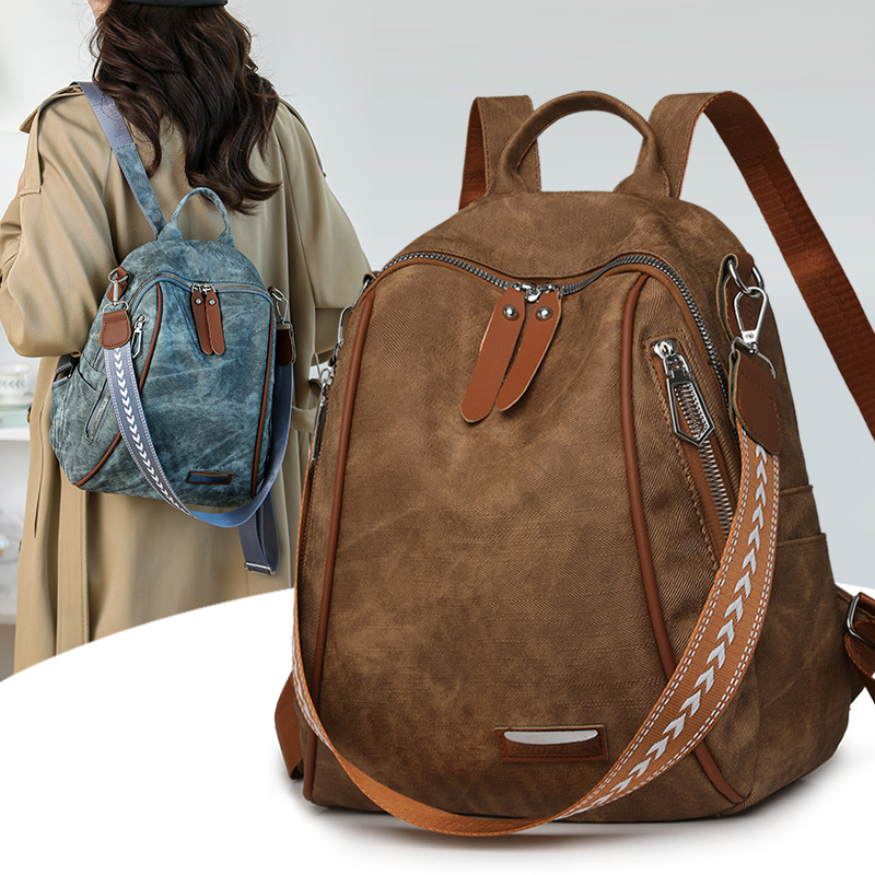 Women Large Capacity Backpack  - Leather Work Rucksack ulasan dan harga