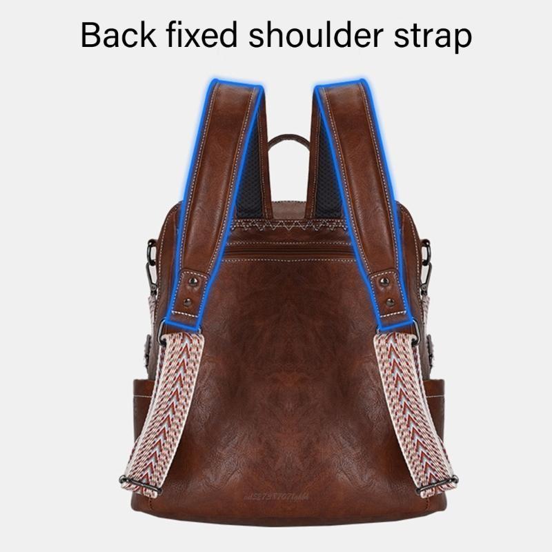 X5XA Stylish Women's Large Ruc - Leather Work Rucksack ulasan dan harga