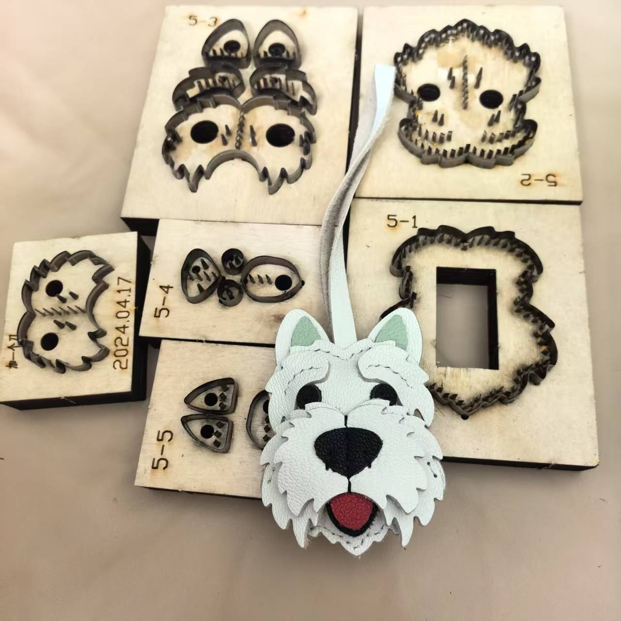 Wooden Cutting Die, Cute Westi - Leatherwork Rings ulasan dan harga