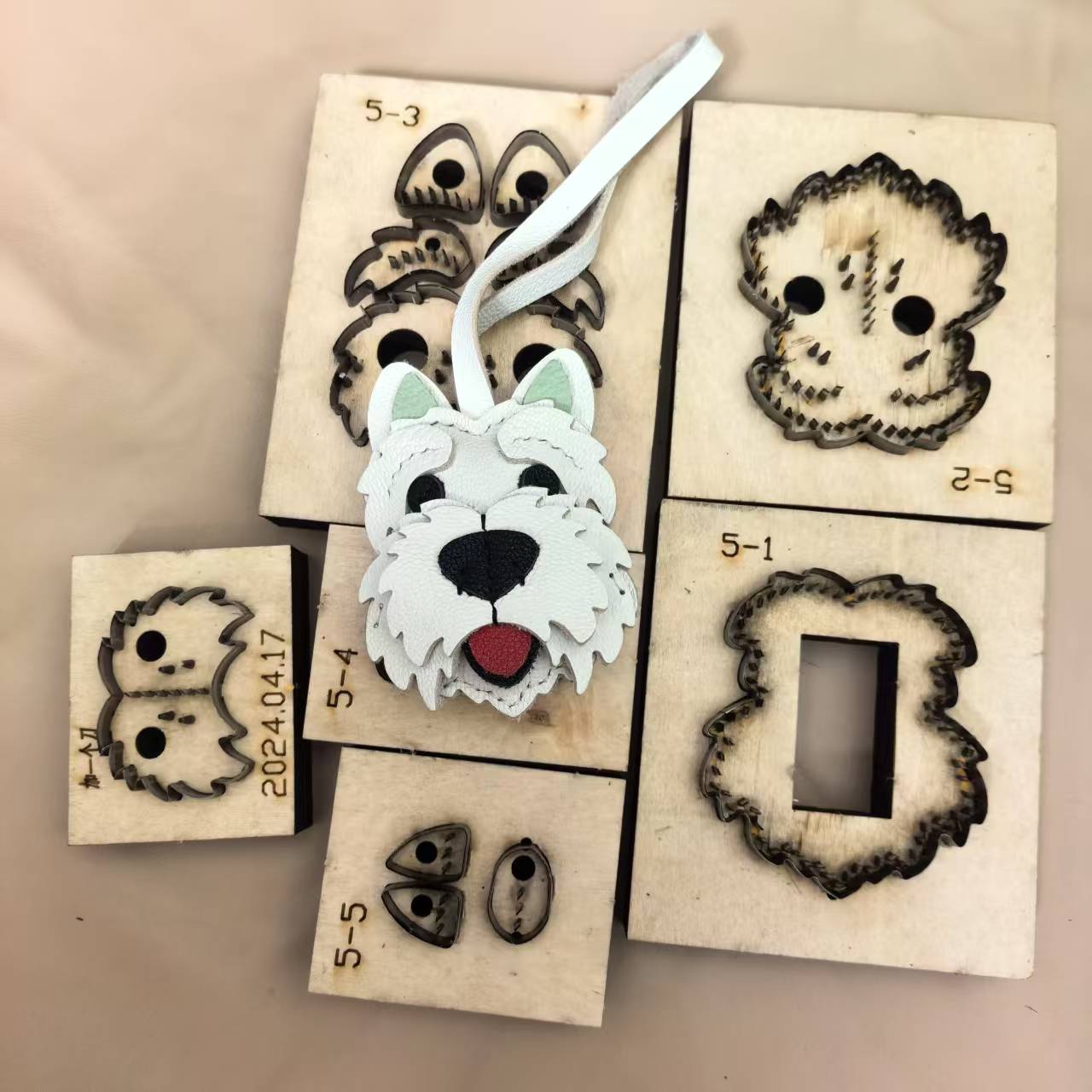 Wooden Cutting Die, Cute Westi - Leatherwork Rings ulasan dan harga
