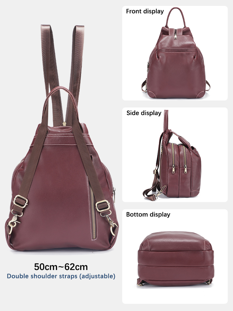 Zency Genuine Leather Women's  - Leather Work Rucksack ulasan dan harga