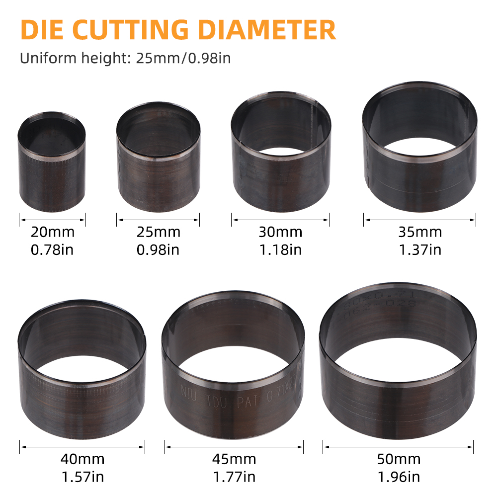 QJH 7Pcs Sharp Leather Cutting - Leatherwork Rings ulasan dan harga