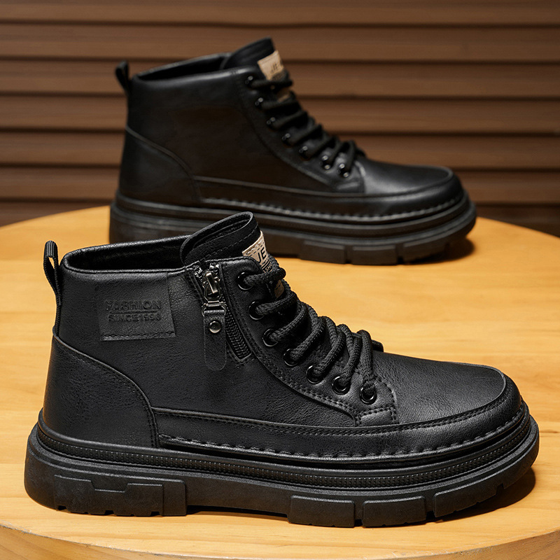 High top boots men's shoes aut - Leatherworking Items ulasan dan harga