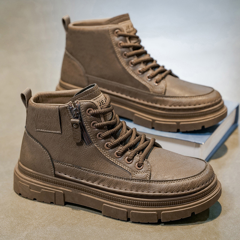 High top boots men's shoes aut - Leatherworking Items ulasan dan harga