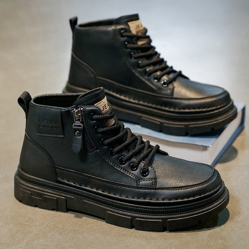 High top boots men's shoes aut - Leatherworking Items ulasan dan harga