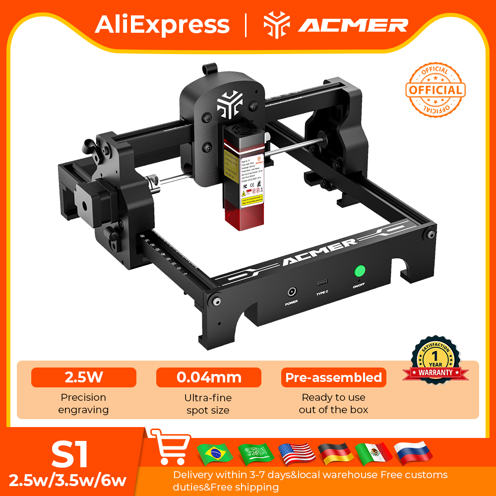 ACMER S1 Mini Laser Engraving  - Leatherworking Equipment ulasan dan harga