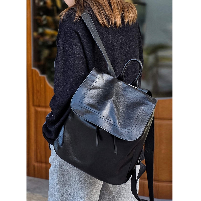 Top-Grain Vegetable Tanned Cow - Leather Work Rucksack ulasan dan harga