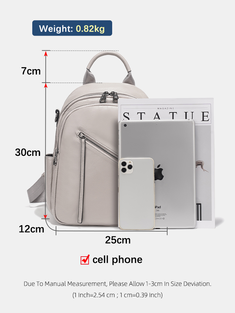 Zency Women's Genuine Leather  - Leather Work Rucksack ulasan dan harga