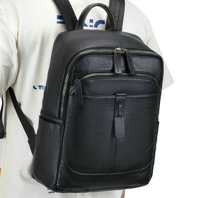 Black Man Genuine Leather Back - Leather Work Rucksack ulasan dan harga