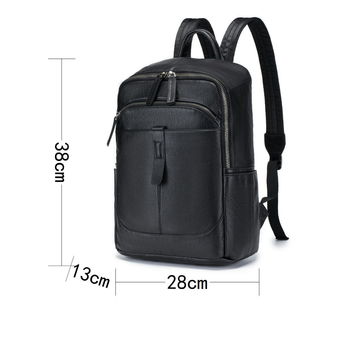 Black Man Genuine Leather Back - Leather Work Rucksack ulasan dan harga