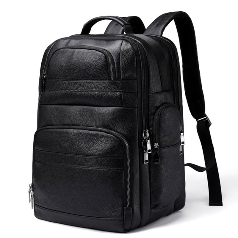 Luufan Genuine Leather Backpac - Leather Work Rucksack ulasan dan harga