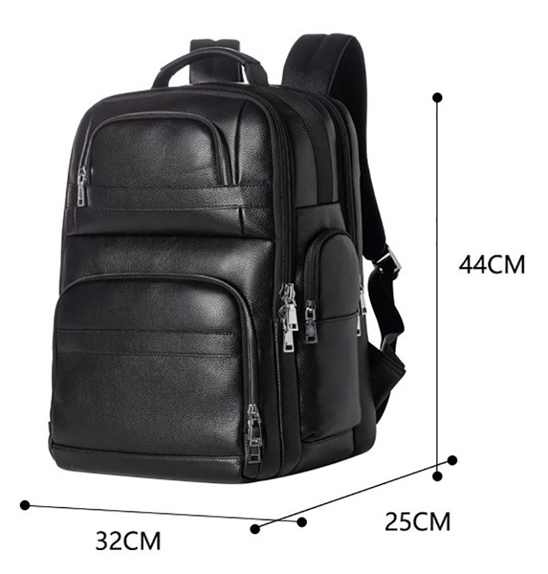 Luufan Genuine Leather Backpac - Leather Work Rucksack ulasan dan harga