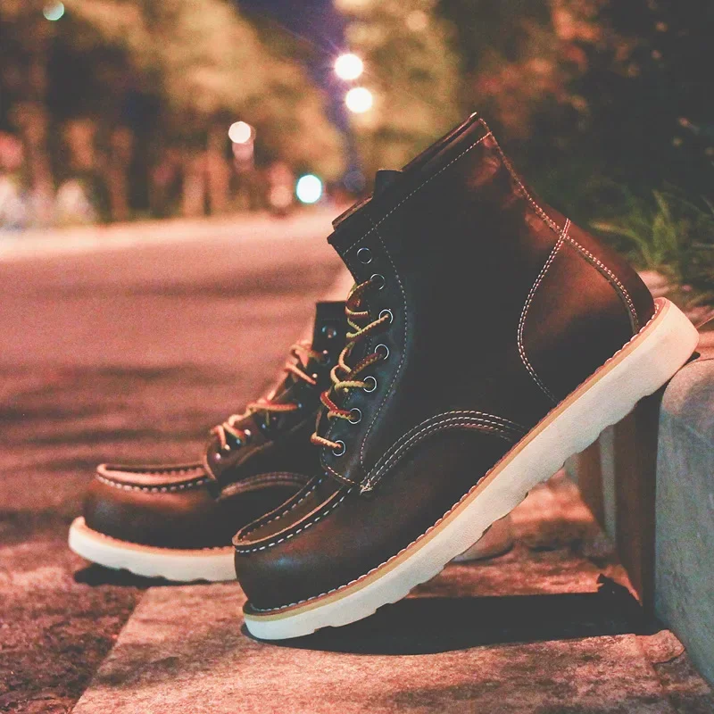 Genuine Leather Men's Boots Vi - Leatherworking Equipment ulasan dan harga