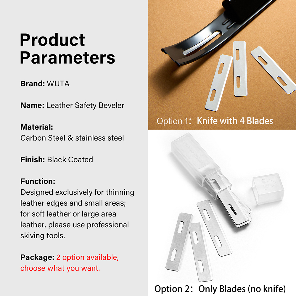 WUTA Sharp Leather Safety Beve - Leatherwork Knives ulasan dan harga
