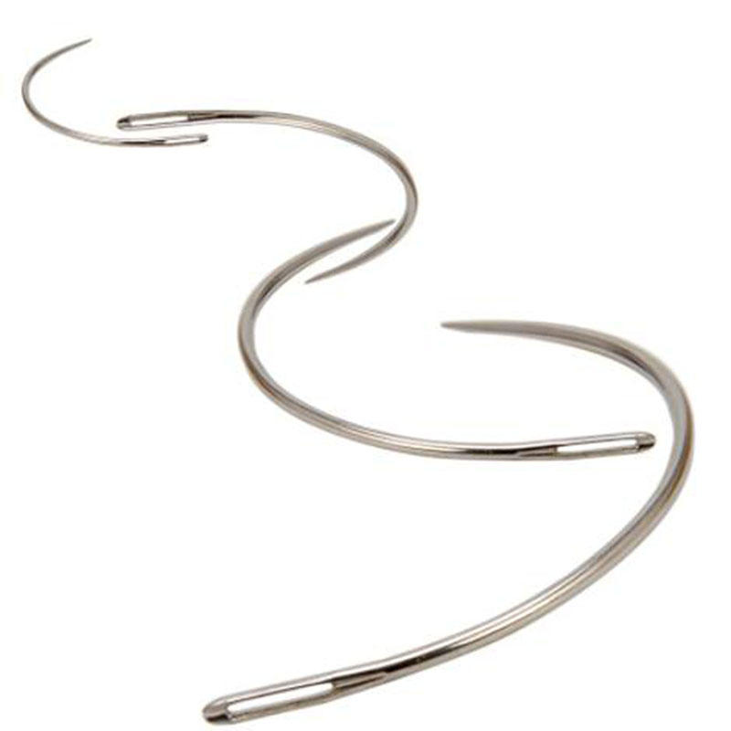 4Pcs Large Eye Curved Needles  - Leatherwork Hand Sewing Needles ulasan dan harga