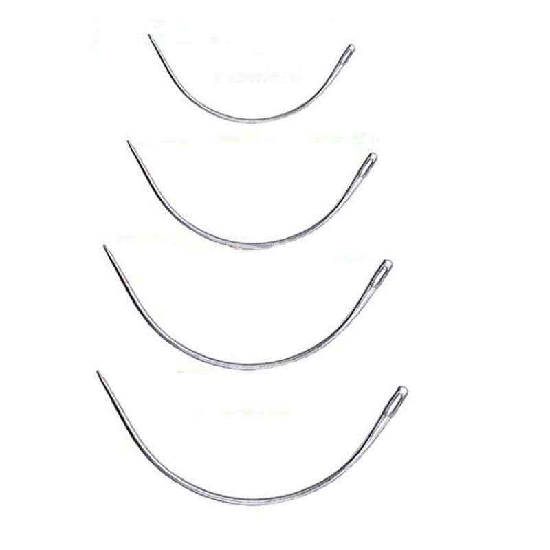 4Pcs Large Eye Curved Needles  - Leatherwork Hand Sewing Needles ulasan dan harga