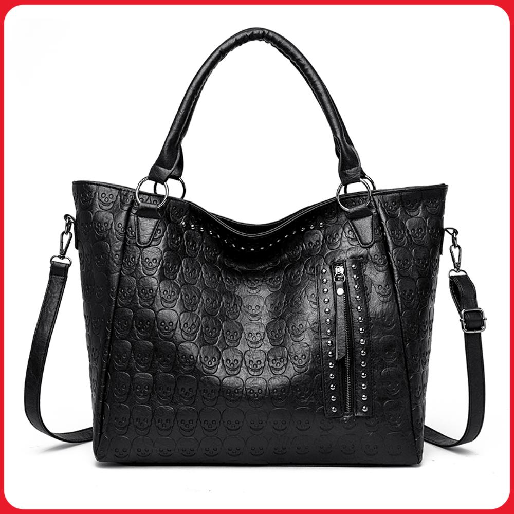 Punk Skull Crossbody Bag PU Le - Leather Workshop ulasan dan harga