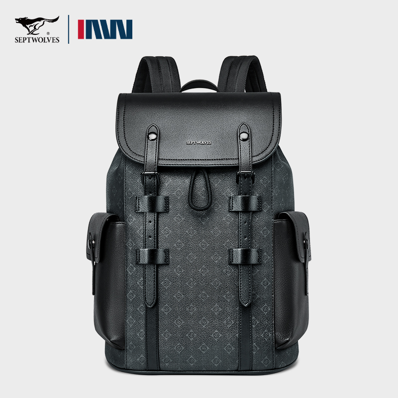 Septwolves High Quality Busine - Leather Work Rucksack ulasan dan harga