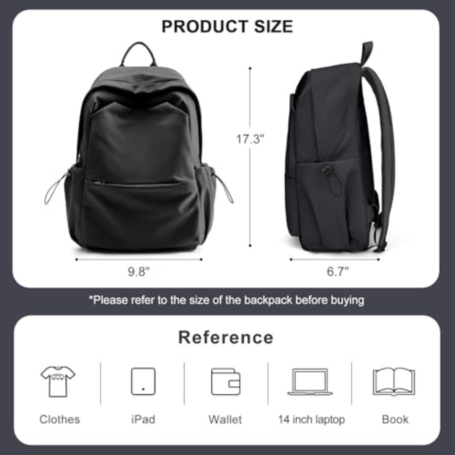 Black Backpack for Women, Smal - For Leather Work ulasan dan harga